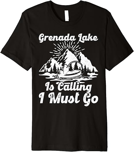 Amazon.com: Grenada Lake Is Calling I Must Go Grenada Lake Fishing Premium T-Shirt : Clothing
